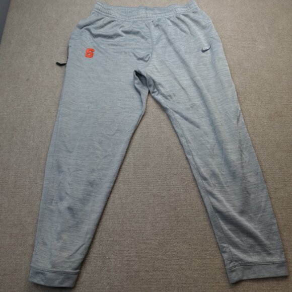 Nike Mens Pants 3XL Gray Heather Drawstring Joggers Embroidered Syracuse Dri-Fit - Picture 1 of 10